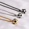 Wholesale Simple Style Football Titanium Steel Polishing Pendant Necklace