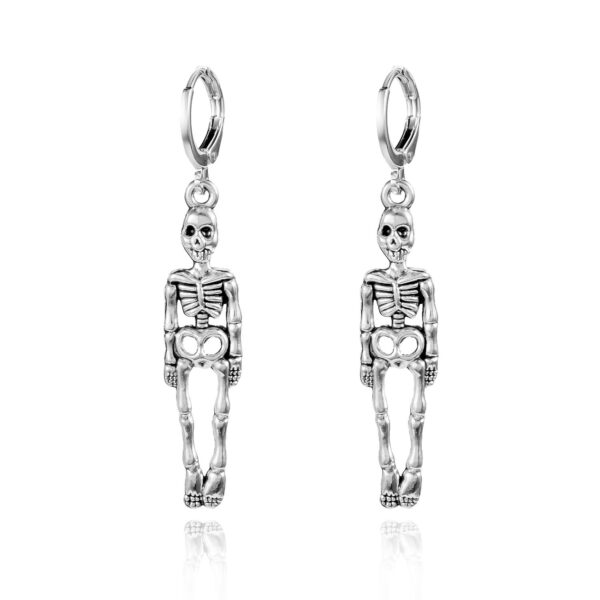 Wholesale New European and American cross-border Halloween Pumpkin Ghost Tassel Earrings with Rhinestones and Personalized Skull Earrings -