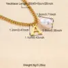 Real Gold Plated Letter 304 Stainless Steel Titanium Steel IG Style Simple Style Waterproof Non Tarnish 304 Stainless Steel Lobster Trigger Clasp Closure Pendant Necklace