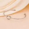 Wholesale 201 Stainless Steel Solid Color Vacuum Plating 18K Gold Plated 18K Gold Simple Style Box Chain Gold Silver Bracelets
