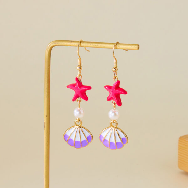 Wholesale Shell Starfish Earrings Series Creative Design Personalized Earrings Women's Ins Ocean Beach All-match Earrings Jewelry