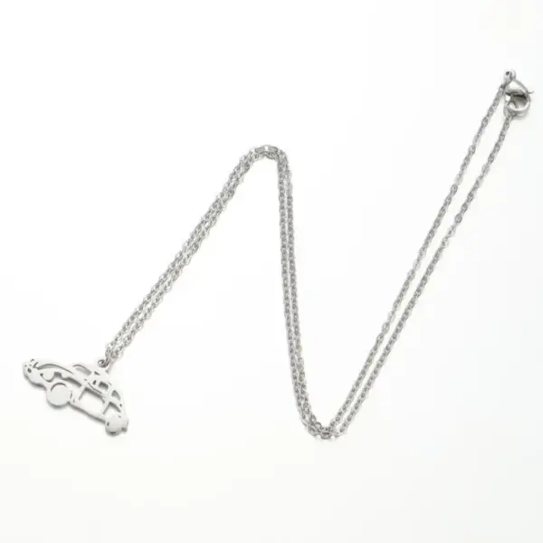 Wholesale PVD Coated 18K Gold Real Gold Plated Car 201 Stainless Steel Casual Simple Style Waterproof Non Tarnish 201 Stainless Steel Pendant Necklace