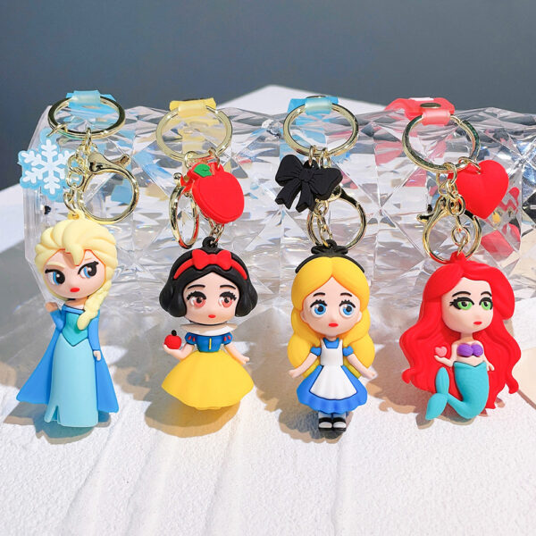 Wholesale 2024 Cartoon School Bag Pendant Doll Cute Silicone Car Key Chain Pvc Gift Wholesale Key