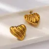 Wholesale Hot-Selling Heart Earrings 18K Gold Plated Stainless Steel Geometric Earrings Jewelry Christmas Gift Accessories For Women