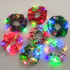 Wholesale Led Luminous Large Intestine Hair Ring DIY Night Light Flower Shiny Fat Intestine Head Rope Nightclub Rubber Band Hair Accessories
