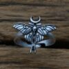 Wholesale Witchcraft Death Moth Ring: Insect Skull Butterfly Pendant Christmas-Mysterious Jewelry Gift