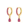 Wholesale 1 Pair Ig Style Streetwear Round Water Droplets Heart Shape Plating Inlay Copper Zircon White Gold Plated Gold Plated Drop Earrings