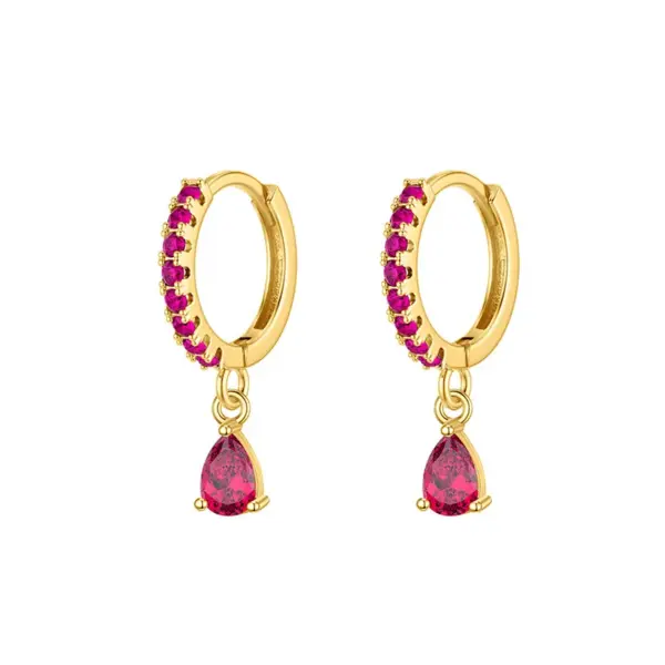 Wholesale 1 Pair Ig Style Streetwear Round Water Droplets Heart Shape Plating Inlay Copper Zircon White Gold Plated Gold Plated Drop Earrings