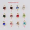 Wholesale Mirror Finish Stainless Steel Pendant Necklace Simple Personalized Round Disc Birthstone Charm Jewelry Accessory
