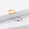 Wholesale 1 Piece Simple Style Letter Copper Plating Inlay Zircon Open Ring