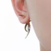 Wholesale Cross-border personality simple two-color piercing earrings small sweet cool wind geometric earrings irregular crescent ear pins