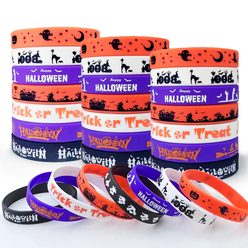 Wholesale funny ghost haunted house skull silicone bracelet
