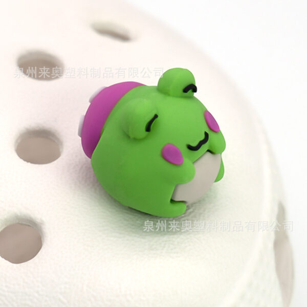 Wholesale Cross-border Hot Selling Cute Little Frog Garden Shoe Buckle Accessories in stock Cartoon 3D Stereo Hole Shoes Flower Decoration Accessories