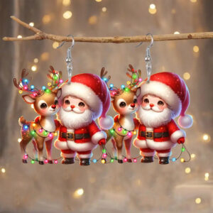 Wholesale Santa Claus and Reindeer Acrylic Earrings