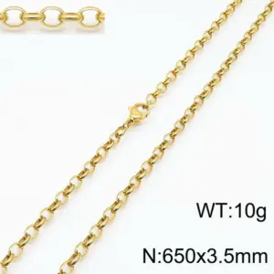 Gold 650 * 3.5mm = Necklace KN197307-Z