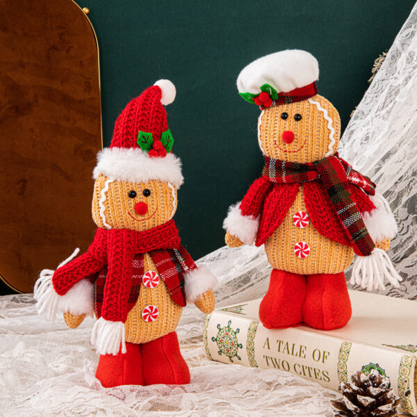 Wholesale Christmas Standing Gingerbread Man Doll Desktop Ornament