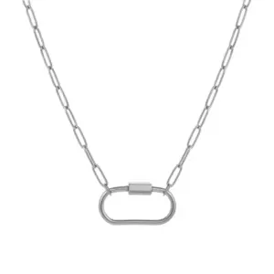 Silver Oval Necklace