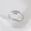 Wholesale Jewelry Simple Style Classic Style Letter 304 Stainless Steel Open Rings