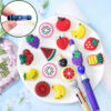 Wholesale Cute cartoon fruit series soft gel ballpoint pen beads
