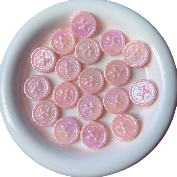 Wholesale Macaron straight hole balloon dog round seal beads
