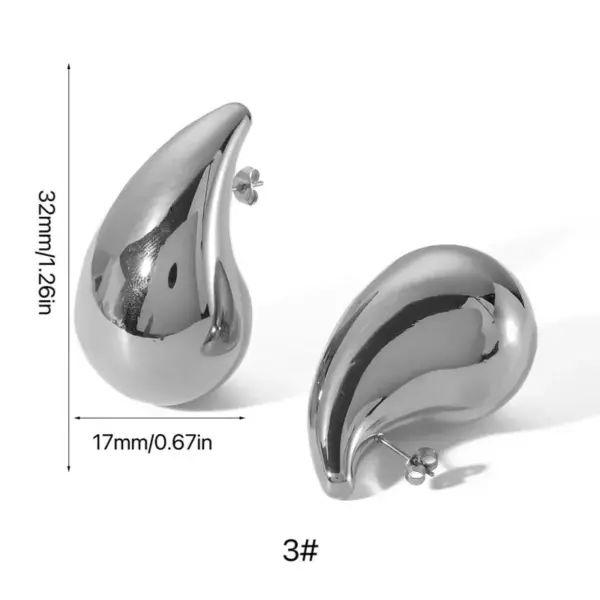 18K Gold Plated 316L Stainless Steel Ion Plating (IP) Water Droplets Waterproof Non Tarnish Surgical Steel Simple Style Classic Style Ear Studs For Women's