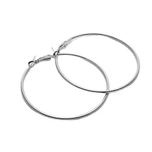 Steel Color 2.0 * 40mm / Hoop Earrings