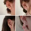Wholesale Elegant Sweet Tassel Flower Imitation Pearl Copper Rhinestones Inlay Hoop Earrings For Women's Daily