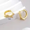 Wholesale 1 Pair Casual Simple Style Round Solid Color Plating Brass 18K Gold Plated Earrings