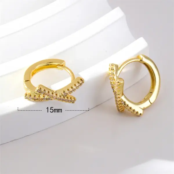 Wholesale 1 Pair Casual Simple Style Round Solid Color Plating Brass 18K Gold Plated Earrings