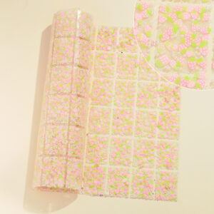 7 pink strawberry style / Geometric special-shaped resin hot-melt adhesive tape [whole piece 24*40cm, small square 3*4cm]