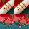 Wholesale Christmas series of jewelry, Santa Claus snowflakes, Christmas tree cane pendants, and bracelets.