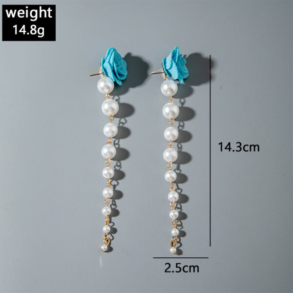 Wholesale Fabric rose flower earrings