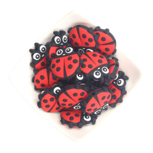 Ladybug [silicone beads] red