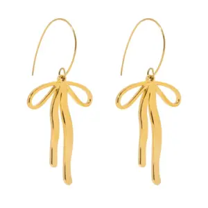 【XKE0132】Bowknot Earrings / Gold