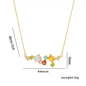 816 Gold Color Diamond Necklace