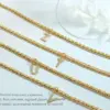 Wholesale Jewelry Fashion Letter 304 Stainless Steel Copper Zircon 18K Gold Plated Plating Pendant Necklace