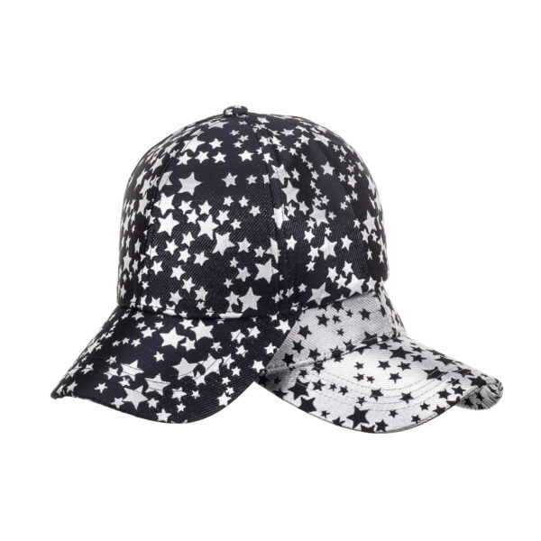 Wholesale Cross-border source outdoor neutral five-pointed star printed baseball cap sun hat B1012