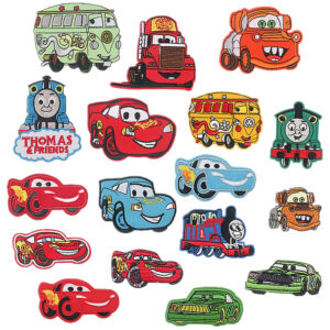 Wholesale Xiaotian car story embroidery cloth stickers cartoon character racing car embroidery patch stickers ironing computer embroidery