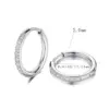 Wholesale 201 Stainless Steel Solid Color Zircon Real Gold Plated Elegant Waterproof Non Tarnish Inlay Hoop Earrings