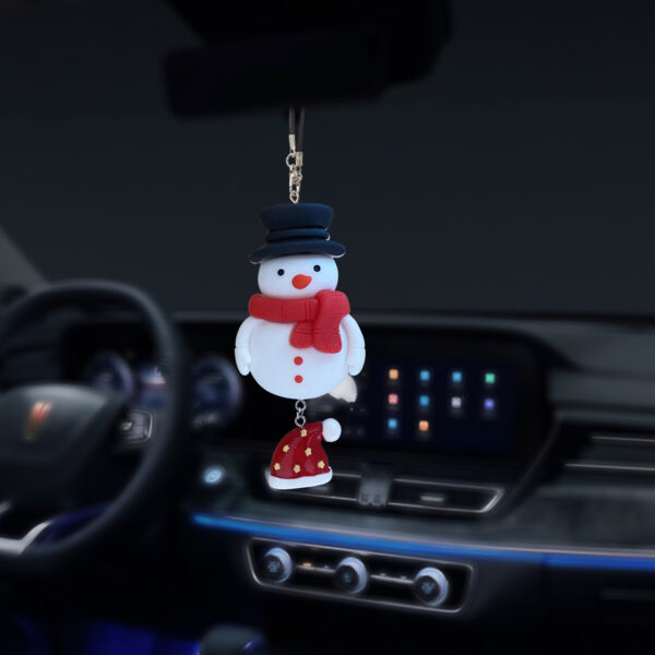 oly-59aef8ea4d2ab43f490e7d9d710a5be6 Wholesale Christmas Reindeer Snowman Car Rearview Mirror Decoration Pendant