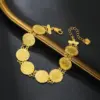 Wholesale Retro Roman Style Coin Copper Plating 18k Gold Plated Bracelets