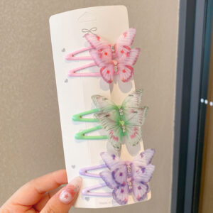 Pink green purple bb clip 3168