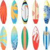 Wholesale Summer Surfboard Beach Sign Hollow Paper Wall Decoration Hawaiian Party Supplies Tropical Bar Sign Pendant
