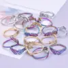 Wholesale PVD Coated Real Gold Plated 18K Gold Wings 304 Stainless Steel Basic Waterproof Non Tarnish Open Rings