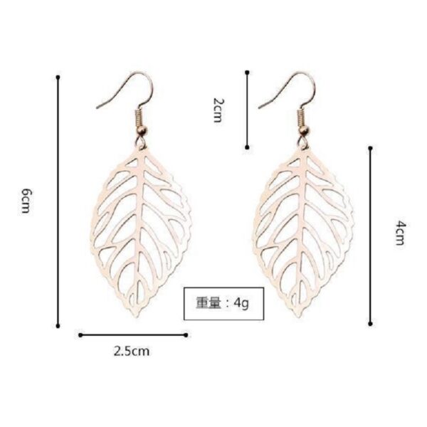 Wholesale leaf pendant earrings