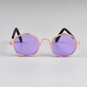 8CM / gold frame purple film