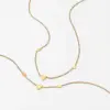 Real Gold Plated 304 Stainless Steel 316 Stainless Steel PVD Coated No Inlaid Heart Shape Waterproof Non Tarnish Modern Style Simple Style Bracelets Anklet Necklace For Women's