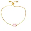 Wholesale Fashion Heart Shape Copper Bracelets Gold Plated Zircon Copper Bracelets