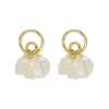 1 Pair Fashion Flower Plating Alloy Artificial Pearls Drop Earrings