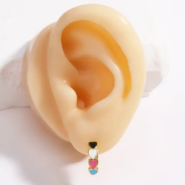 Wholesale 1 Pair Cute Pastoral Classic Style Star Heart Shape Plating Copper 18K Gold Plated White Gold Plated Gold Plated Earrings